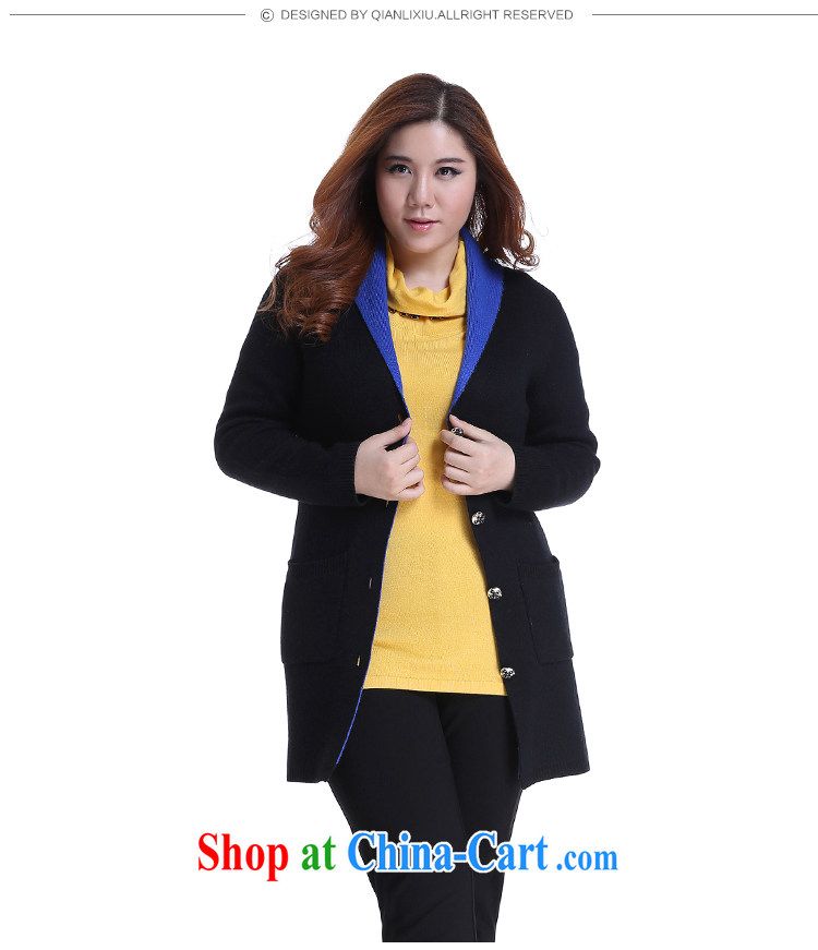 Slim LI Sau 2014 autumn and winter new, larger female Lounge, knitting wool sweater cardigan jacket Q 5998 black 3 XL pictures, price, brand platters! Elections are good character, the national distribution, so why buy now enjoy more preferential! Health