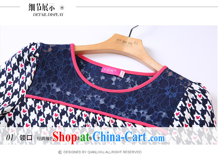 Slim LI Sau 2014 autumn new large, stylish women, 1000 bird, lace knitting dress Q 6189 deep royal blue XL pictures, price, brand platters! Elections are good character, the national distribution, so why buy now enjoy more preferential! Health