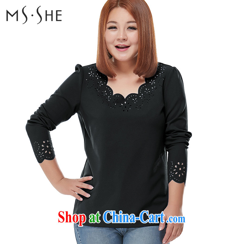 MsShe XL ladies' long-sleeved T-shirt black 2XL