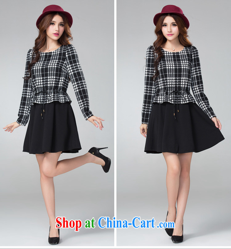 cheer for thick MM autumn and winter, the larger female black-and-white, thick sister graphics thin false 2 long-sleeved dresses Item No. 2300 black 2 XL pictures, price, brand platters! Elections are good character, the national distribution, so why buy now enjoy more preferential! Health