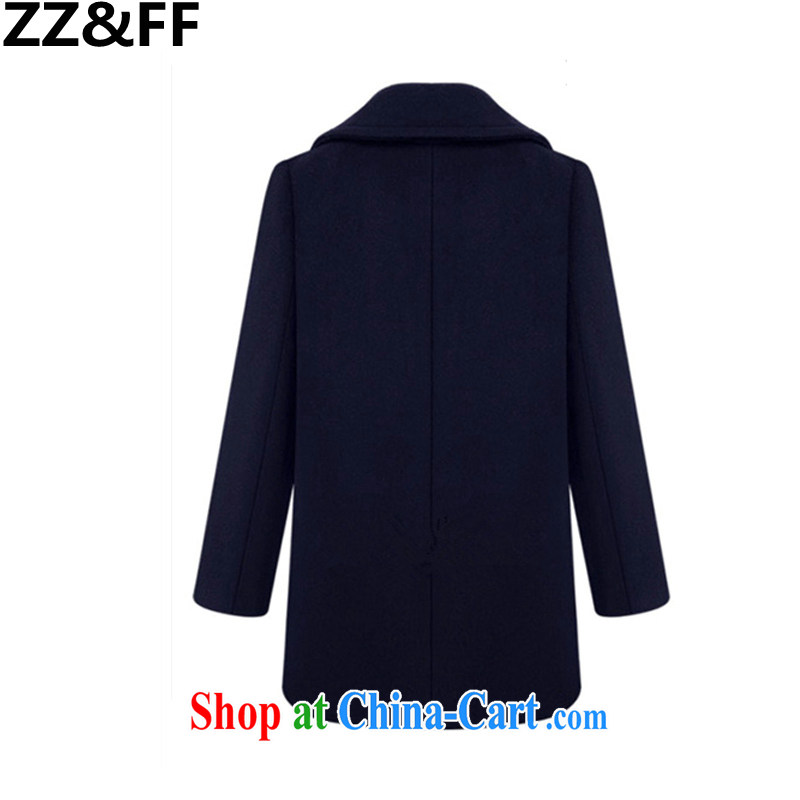 ZZ &FF 2015 spring new European winter graphics thin increase the ventricular hypertrophy, female Installed? The coat hair coat is hidden cyan XXXXXL, ZZ &FF, shopping on the Internet