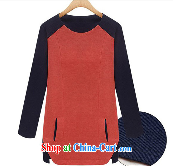 Colorful nickname Julia 2015 the code female autumn is new, the FAT and FAT sister autumn and winter, pocket solid shirt relaxed casual soft cotton long T shirts blue XXXL pictures, price, brand platters! Elections are good character, the national distribution, so why buy now enjoy more preferential! Health