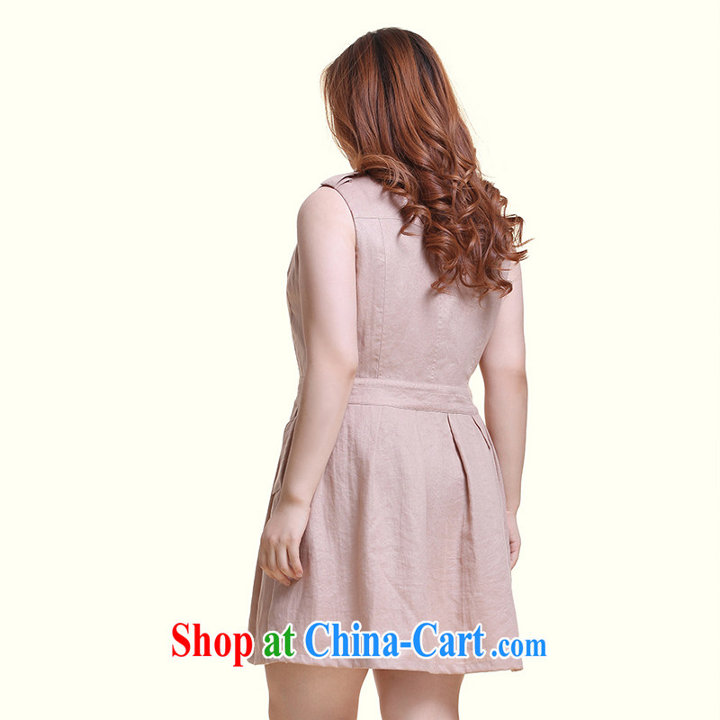 Slim Li Su-new, larger ladies sleeveless jacket lapel handsome A swing dresses Q 6218 card with 4 XL, slim Li-su, and shopping on the Internet
