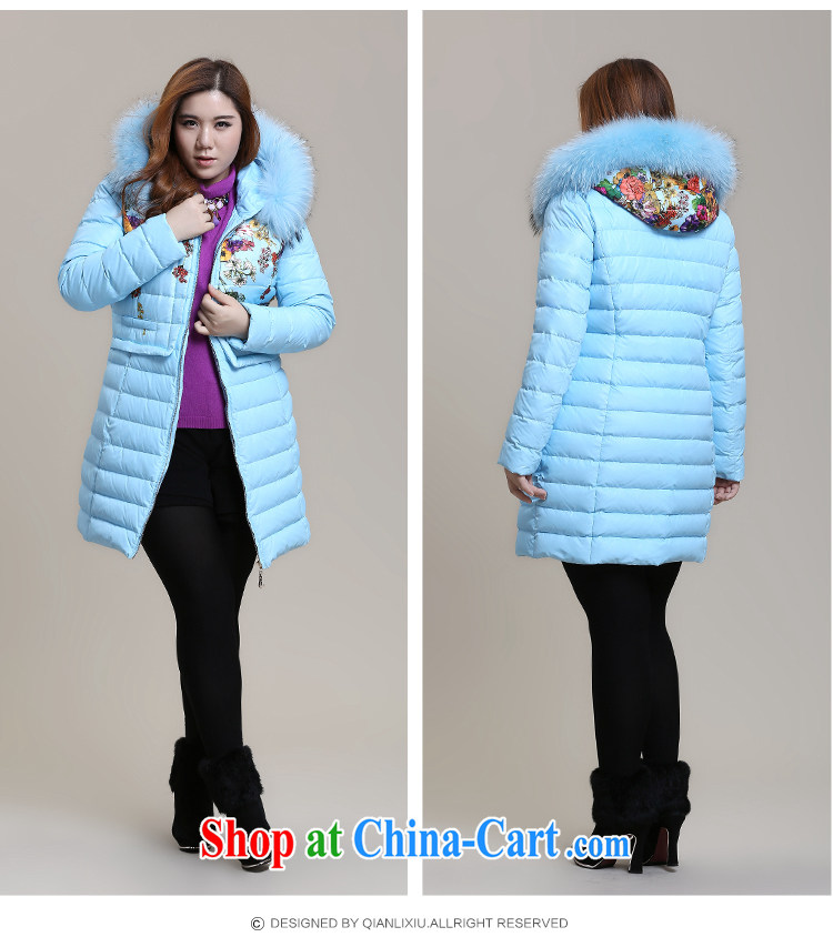 Slim LI Sau 2014 autumn and winter new larger female stylish stamp duty in cultivating long jacket coat Q 6110 pink 4 XL pictures, price, brand platters! Elections are good character, the national distribution, so why buy now enjoy more preferential! Health