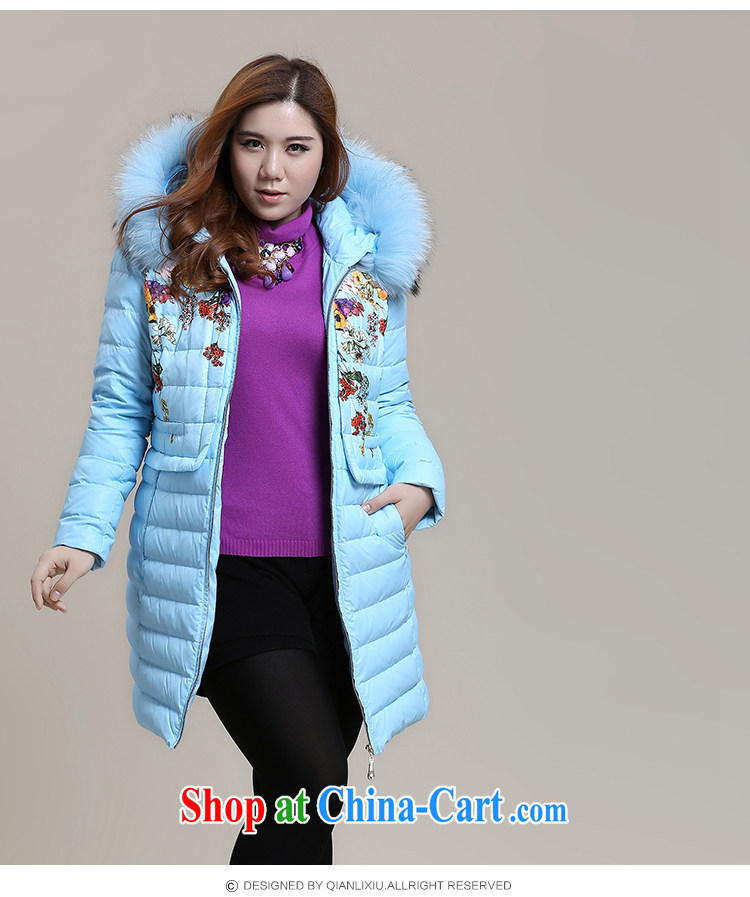 Slim LI Sau 2014 autumn and winter new larger female stylish stamp duty in cultivating long jacket coat Q 6110 pink 4 XL pictures, price, brand platters! Elections are good character, the national distribution, so why buy now enjoy more preferential! Health