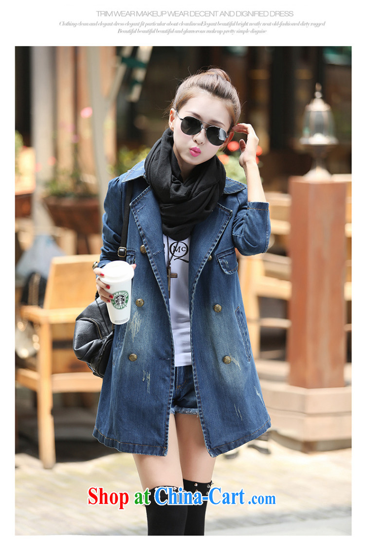 The Oi-fong 2015 new Korean long leisure double-cowboy wind jacket women picture color XXXL pictures, price, brand platters! Elections are good character, the national distribution, so why buy now enjoy more preferential! Health