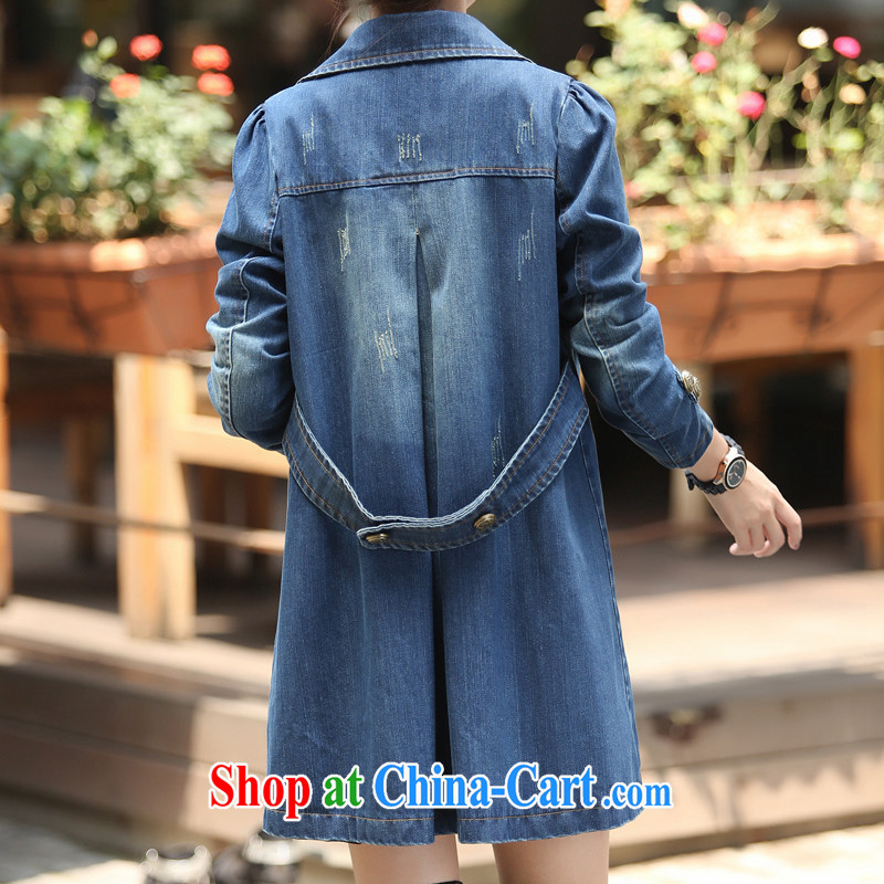 The Love Fang 2015 new Korean version for leisure double-cowboy wind jacket women picture color XXXL, the love-fang, shopping on the Internet