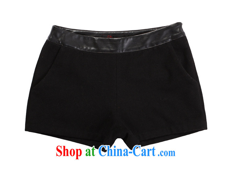 The delivery package as soon as possible by the fat increase, female shorts 2014 autumn and winter with new black ground 100 wool? boots pants thick hot pants pants solid black 3 XL waist 2 feet 7 pictures, price, brand platters! Elections are good character, the national distribution, so why buy now enjoy more preferential! Health