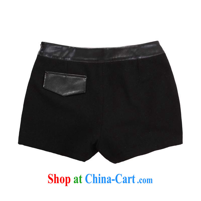 The delivery package as soon as possible e-mail is indeed the XL female shorts 2014 autumn and winter clothing new black ground 100 wool? boots pants thick hot pants pants solid black 3 XL waist 2 feet 7, land is still the garment, and shopping on the Internet