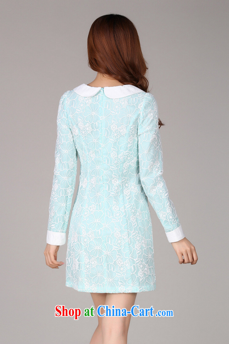 The delivery package as soon as possible by the fertilizer XL dresses 2014 new autumn and the Korean version elegant OL charisma doll for lace beauty day blue XL approximately 120 - 130 Jack pictures, price, brand platters! Elections are good character, the national distribution, so why buy now enjoy more preferential! Health