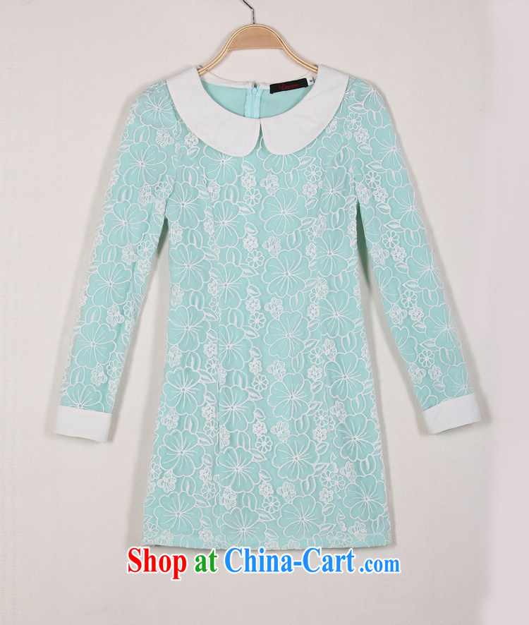 The delivery package as soon as possible by the fertilizer XL dresses 2014 new autumn and the Korean version elegant OL charisma doll for lace beauty day blue XL approximately 120 - 130 Jack pictures, price, brand platters! Elections are good character, the national distribution, so why buy now enjoy more preferential! Health