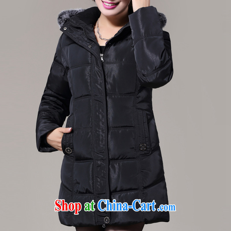 The line will be removing cap thick large code quilted coat, long, large, female commuter larger jacket6015 - 1 black 4 XL, sea routes, and, on-line shopping