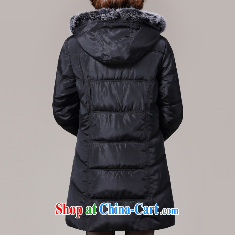 The line will be removing cap thick large code quilted coat, long, large, female commuter larger jacket6015 - 1 black 4 XL, sea routes, and, on-line shopping