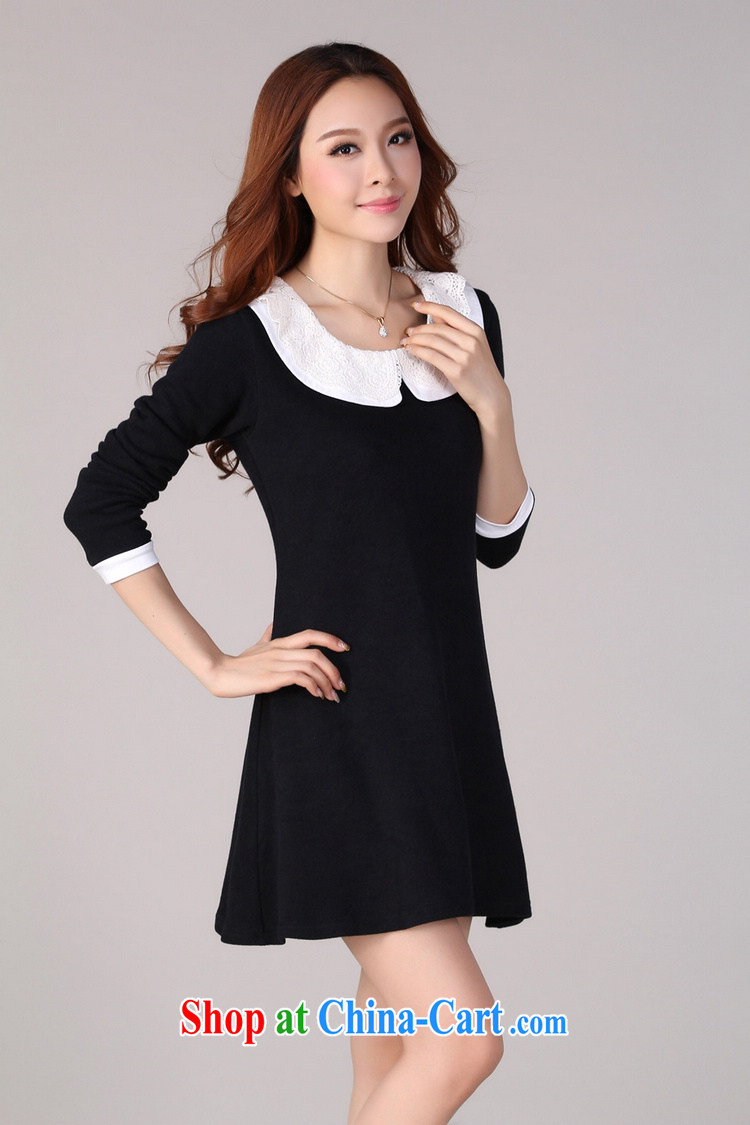 The delivery package as soon as possible by the fat increase, female dresses Korean OL career black short skirt hit color lapel long-sleeved beauty autumn skirt with thick black M 4 XL approximately 155 - 165 Jack pictures, price, brand platters! Elections are good character, the national distribution, so why buy now enjoy more preferential! Health