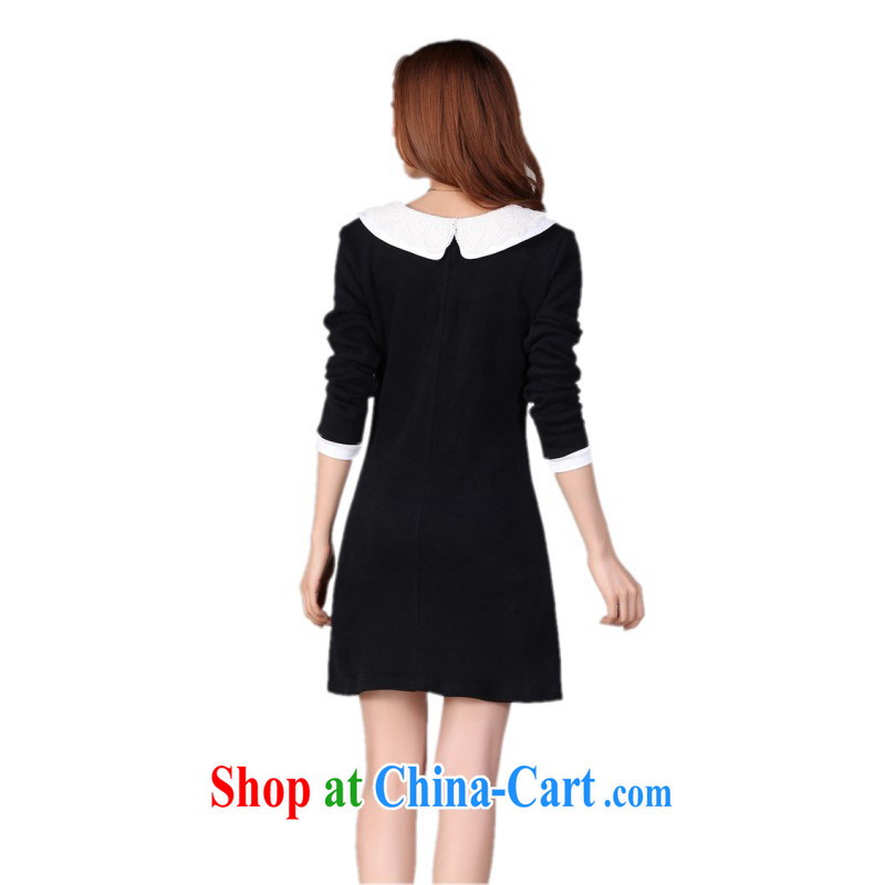 The delivery package as soon as possible by the fat increase, female dresses Korean OL career black short skirt hit color lapel long-sleeved beauty autumn skirt with thick black M 4 XL approximately 155 - 165 jack, land is still the garment, and shopping on the Internet