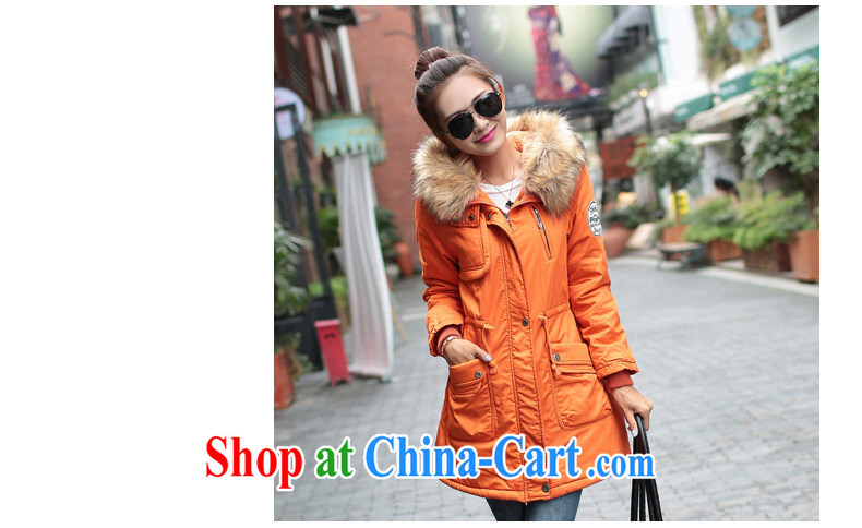 Covering the yarn students women quilted coat, long, thick cultivating larger winter jackets camouflage cotton suit Female Korean version the lint-free cloth winter cotton suit orange XXXL pictures, price, brand platters! Elections are good character, the national distribution, so why buy now enjoy more preferential! Health