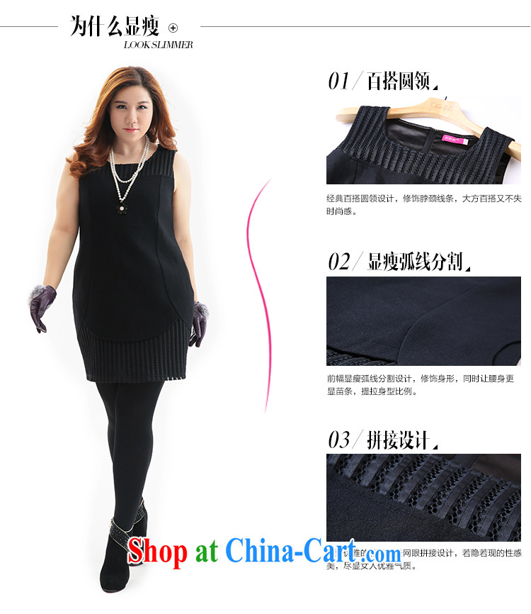 Slim LI Sau 2014 autumn and winter new, larger female decoration, graphics thin round-collar sleeveless gross? dresses Q 6518 black L pictures, price, brand platters! Elections are good character, the national distribution, so why buy now enjoy more preferential! Health