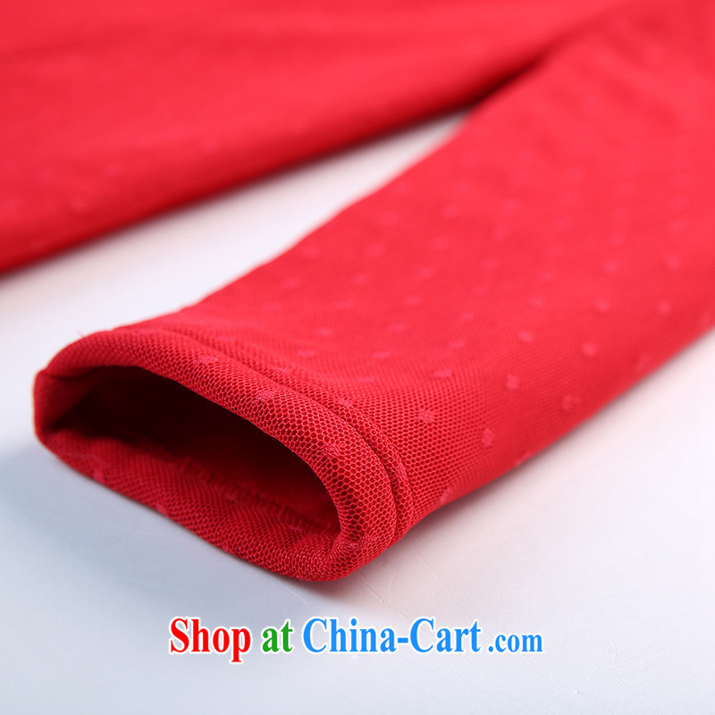 Slim LI Sau 2014 autumn and winter new, larger female solid thick the lint-free cloth for V autumn autumn clothes pants Q qiguang handed over 6765 red 4 XL, slim Li-su, and shopping on the Internet