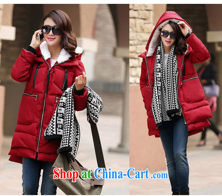 Arthur magic Yi, female winter clothes 2014 new Korean military with a quilted coat woman jacket thick larger leisure cotton clothing Womens parka brigades