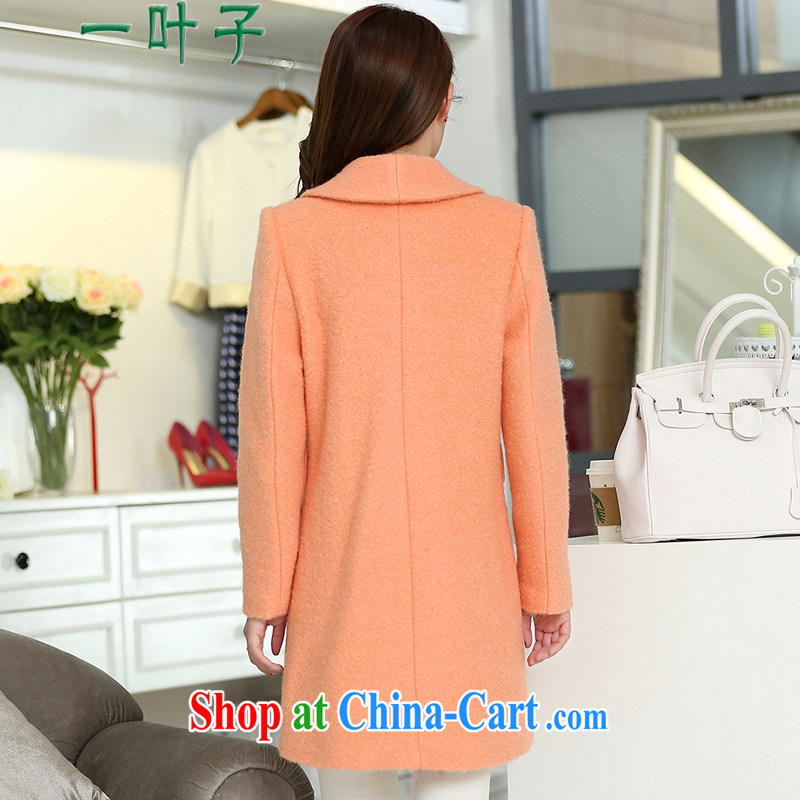 A leaf 2014 winter clothing New, and indeed increase the beauty, Hair coat so jacket girls orange XXXXXL, a leaf, and shopping on the Internet