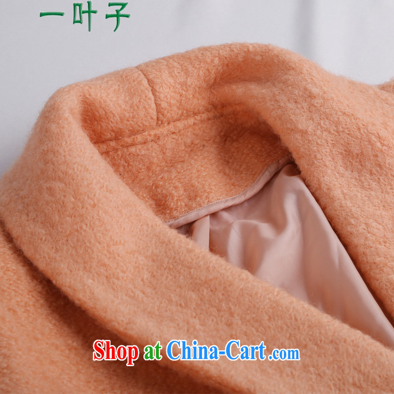 A leaf 2014 winter clothing New, and indeed increase the beauty, Hair coat so jacket girls orange XXXXXL, a leaf, and shopping on the Internet