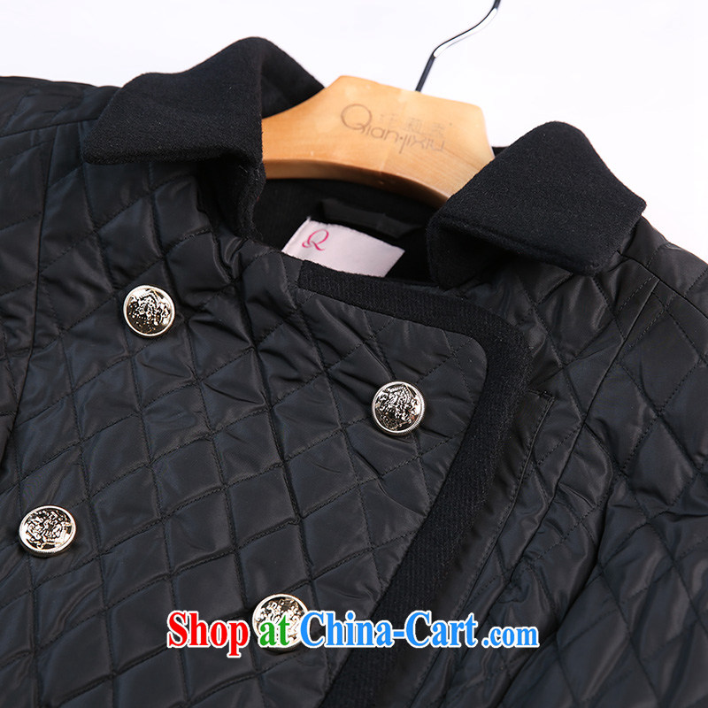 Slim Li-su 2014 autumn and winter new, large, stylish and female English wind A field-based wool coat this jacket Q 6123 black XL, slim Li-su, and shopping on the Internet