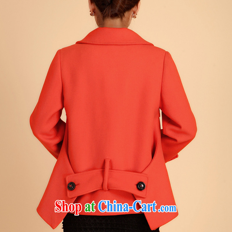 The line between a new double-wide code gross? jacket high-waist graphics thin large code female commuter larger jacket 4049 - 2 orange 4 XL, sea routes, and, on-line shopping