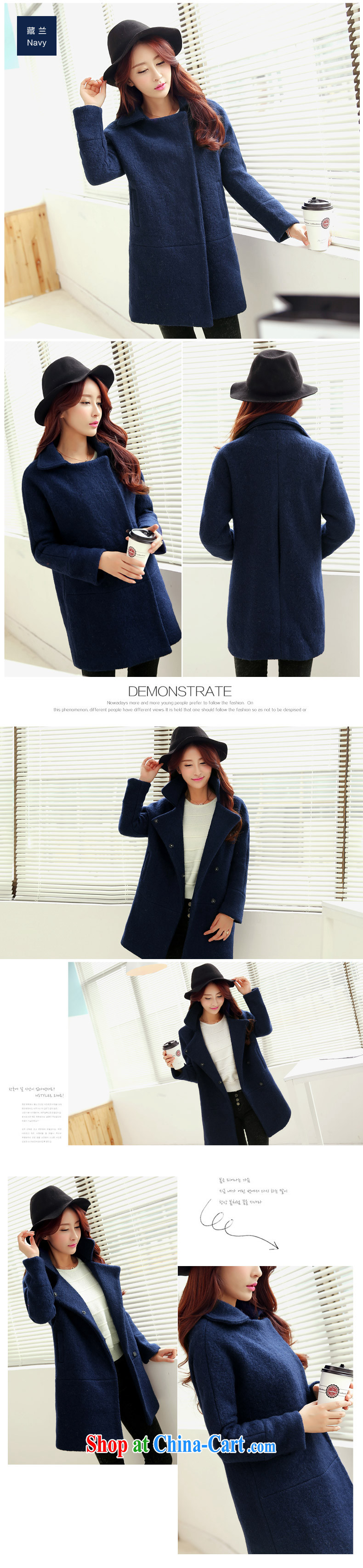 covered by the Korean edition cloak wool coat this spring and autumn 2015 winter, wind jacket women's clothing, long, loose hair? jacket blue L pictures, price, brand platters! Elections are good character, the national distribution, so why buy now enjoy more preferential! Health
