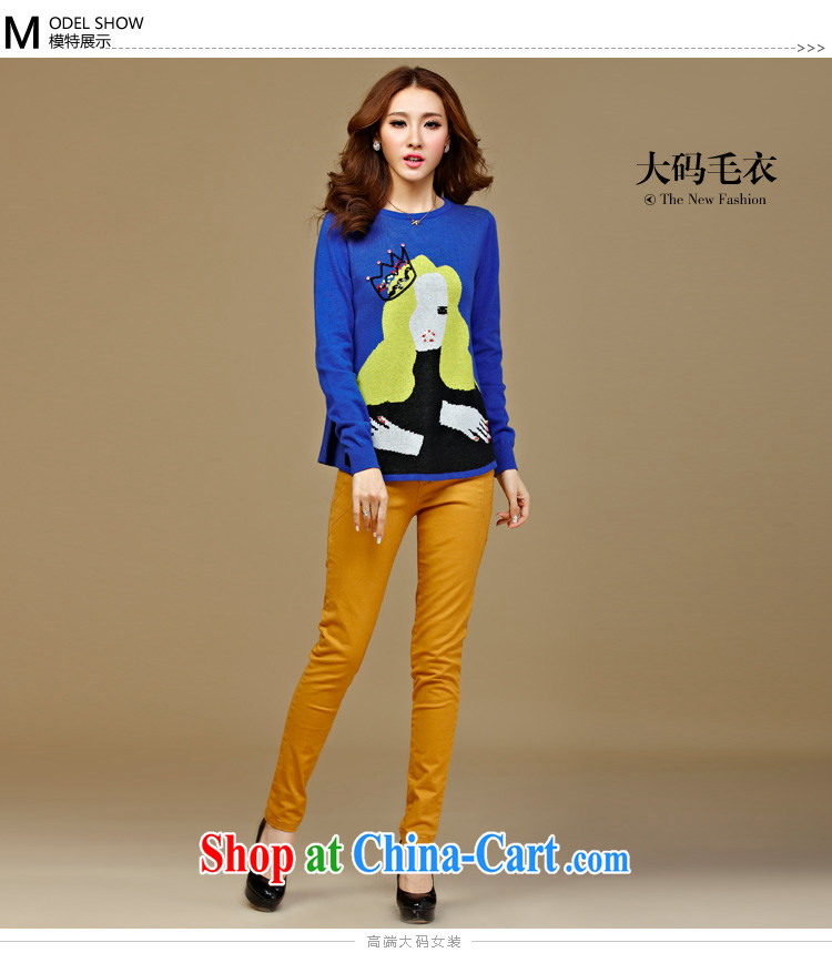 cheer for winter new products, women mm thick Korean card loose video thin XL sweater T pension number 2322 blue 2 XL pictures, price, brand platters! Elections are good character, the national distribution, so why buy now enjoy more preferential! Health