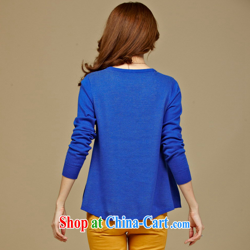 cheer for autumn and winter, the Code women mm thick Korean card loose video thin XL sweater T pension the number 2322 blue 2 XL, cross-sectoral provision (qisuo), shopping on the Internet