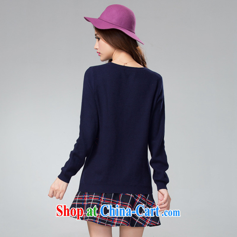 cheer for Fall/Winter new products, women mm thick sweet cartoon video thin XL long-sleeved sweater T pension the number 2283 royal blue 2 XL, cross-sectoral provision (qisuo), shopping on the Internet