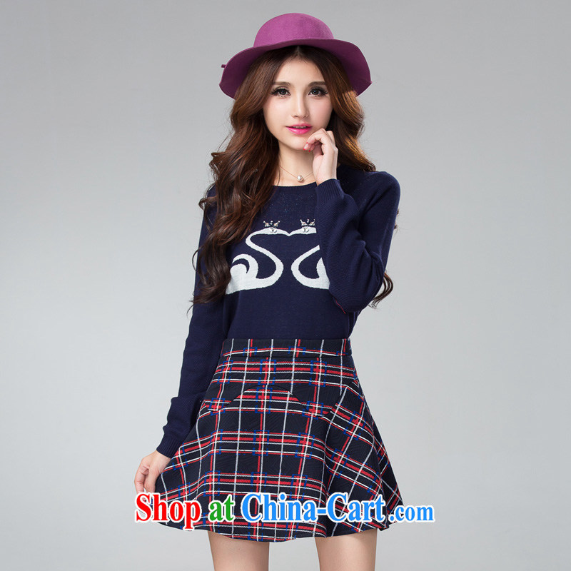 cheer for Fall/Winter new products, women mm thick sweet cartoon video thin XL long-sleeved sweater T pension the number 2283 royal blue 2 XL, cross-sectoral provision (qisuo), shopping on the Internet