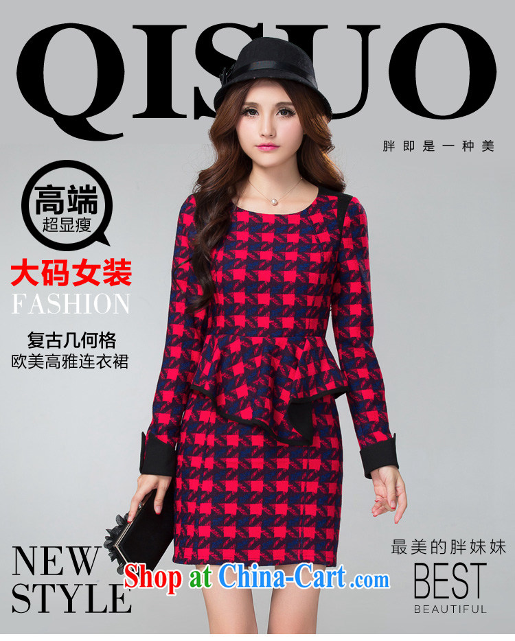 cheer for autumn and winter, the Code women mm thick larger dresses classic tartan video thin large female the number 2306 red 2 XL pictures, price, brand platters! Elections are good character, the national distribution, so why buy now enjoy more preferential! Health