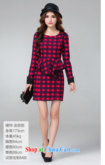 cheer for autumn and winter, the Code women mm thick larger dresses classic tartan video thin large female the number 2306 red 2 XL pictures, price, brand platters! Elections are good character, the national distribution, so why buy now enjoy more preferential! Health