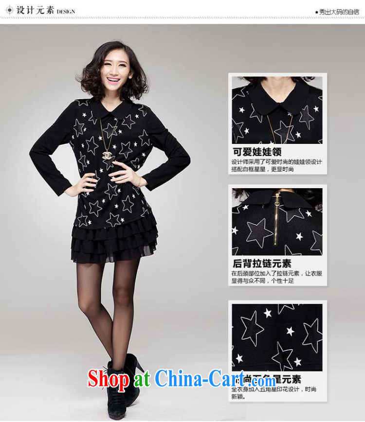 Eternal-soo and indeed increase, women with thick, graphics thin, dresses 2015 spring new thick mm female Korean version stamp 5 star dresses long-sleeved black 3 XL (140 jack - 160 Jack through) pictures, price, brand platters! Elections are good character, the national distribution, so why buy now enjoy more preferential! Health