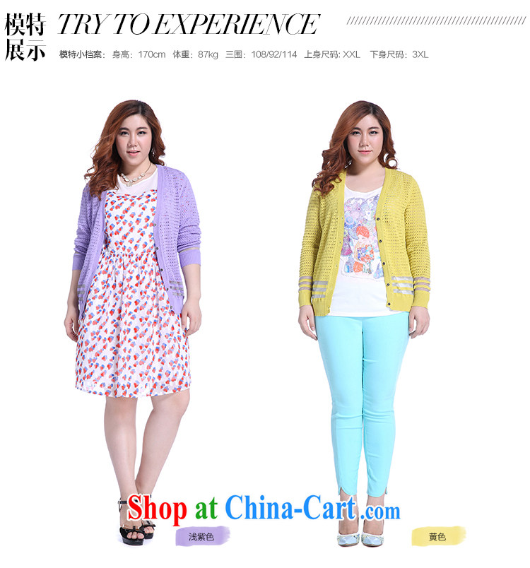 Slim Li-su 2014 autumn new, larger female thick mm Openwork beauty knitting long-sleeved cardigan sweater Q 5820 powder blue XL pictures, price, brand platters! Elections are good character, the national distribution, so why buy now enjoy more preferential! Health