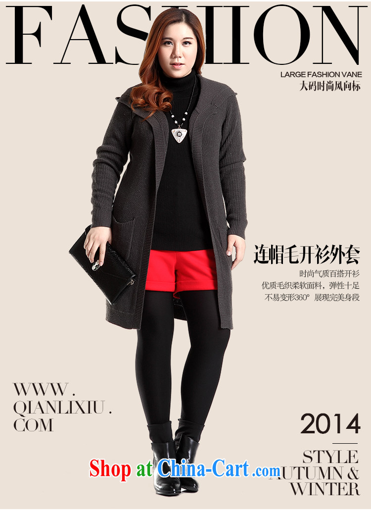 Slim Li-su 2014 autumn and winter new, larger female double-cap Lounge, long hair on T-shirt knit-Q jacket 6155 black 2 XL pictures, price, brand platters! Elections are good character, the national distribution, so why buy now enjoy more preferential! Health