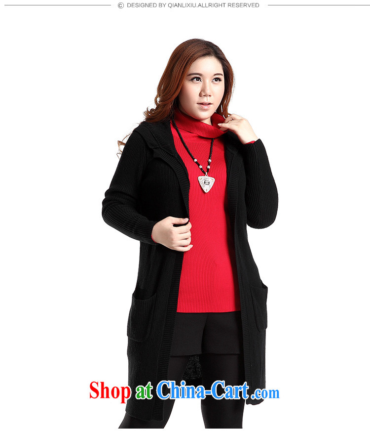 Slim Li-su 2014 autumn and winter new, larger female double-cap Lounge, long hair on T-shirt knit-Q jacket 6155 black 2 XL pictures, price, brand platters! Elections are good character, the national distribution, so why buy now enjoy more preferential! Health