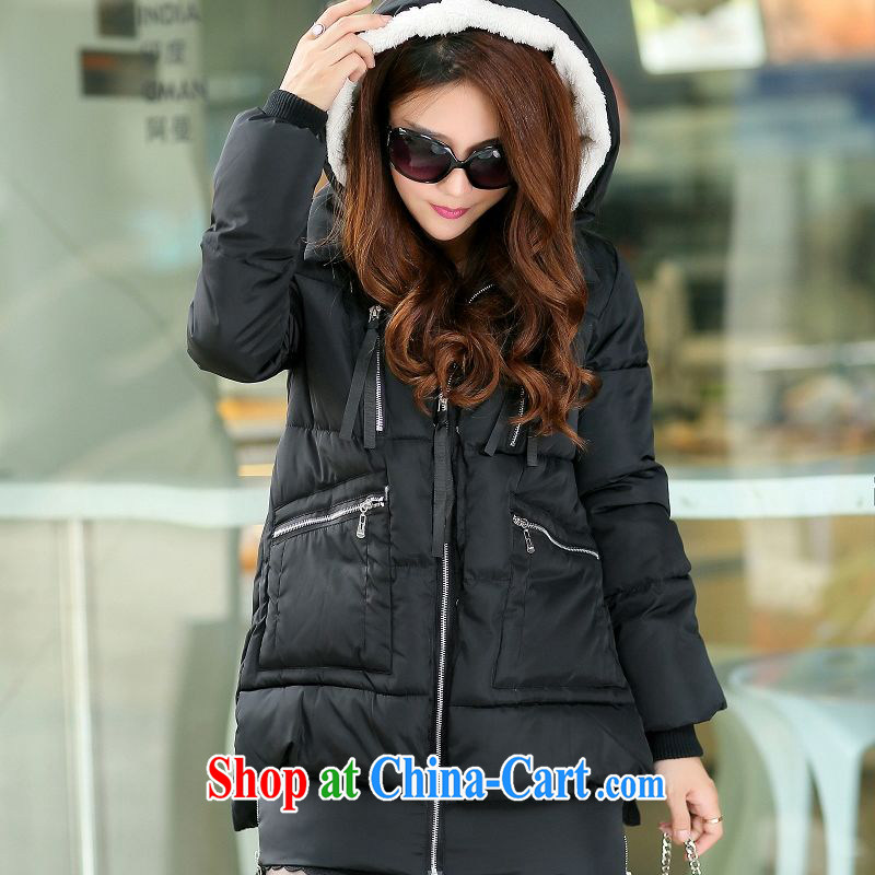 Pixel write set 2014 winter stylish Korean version 200 mm jack quilted coat jacket thick mm cotton suit larger warm winter clothing, long parka brigades