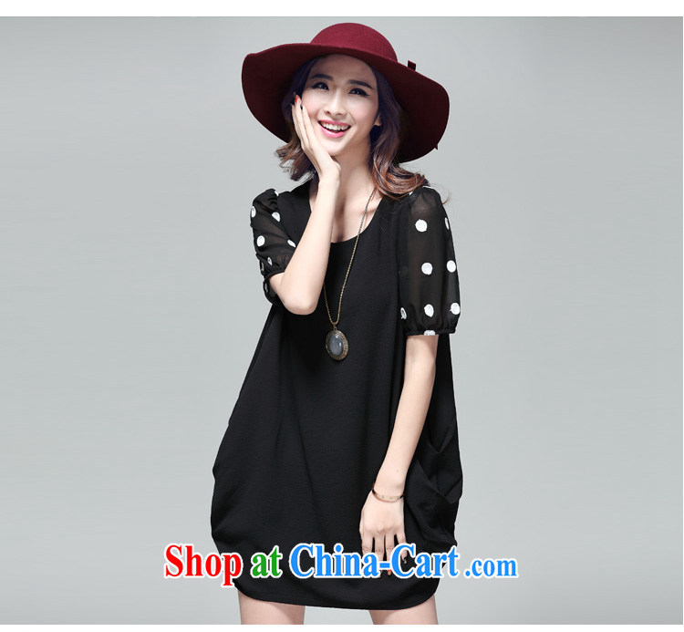 Morning would be 2015 spring and summer with new Korean version is indeed the XL women mm thick beauty graphics thin knocked color wave point bubble cuff with lanterns, with dress black 4 XL pictures, price, brand platters! Elections are good character, the national distribution, so why buy now enjoy more preferential! Health