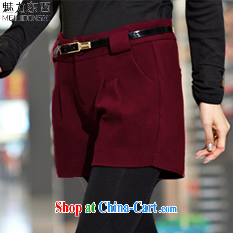 What charm summer 2015 new, larger female thick shorts leisure waist boots pants girls pants 5 XL T 1139 wine red XXXXXL, charm things (MEILIDONGXI), online shopping