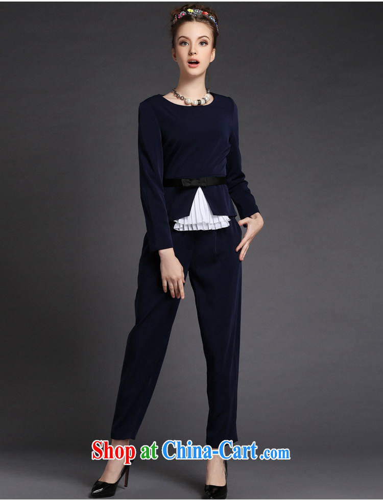 Emma focused on Europe and the MM Code women autumn 2014 new pressure hem stitching T-shirt and indeed intensify pants combo kit dark blue 5 XL (90 - 100 KG) pictures, price, brand platters! Elections are good character, the national distribution, so why buy now enjoy more preferential! Health