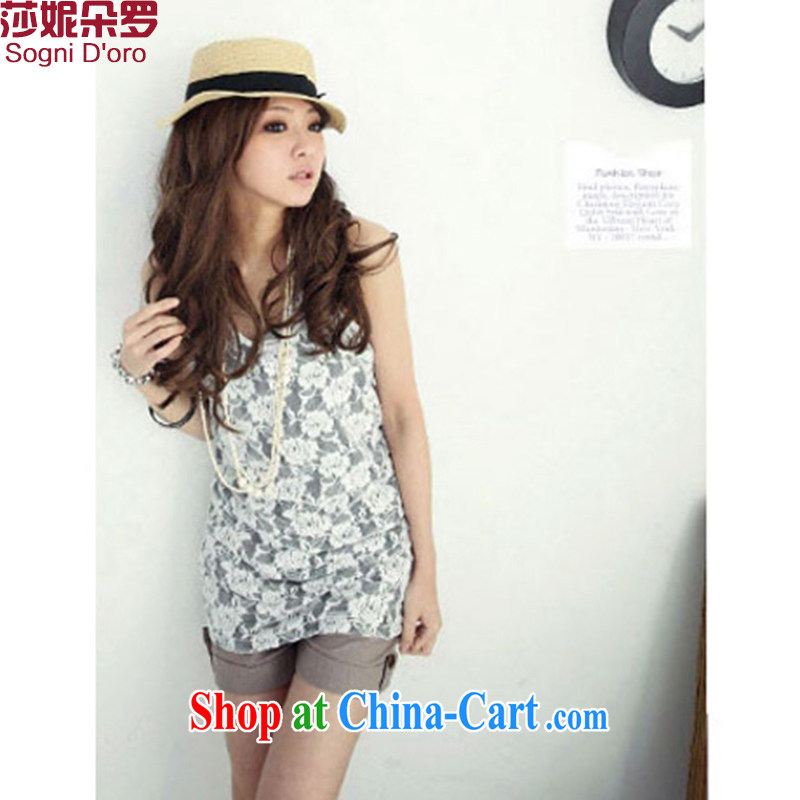 Laurie, flower special larger women 200 Jack summer 2014 graphics thin Korean lace solid small vest 2012 pattern 6 XL