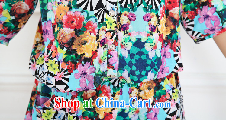 Increase the emphasis on MM summer 2015 and indeed increase, female loose video slim, cuff floral girls shirt suit 3 XL pictures, price, brand platters! Elections are good character, the national distribution, so why buy now enjoy more preferential! Health