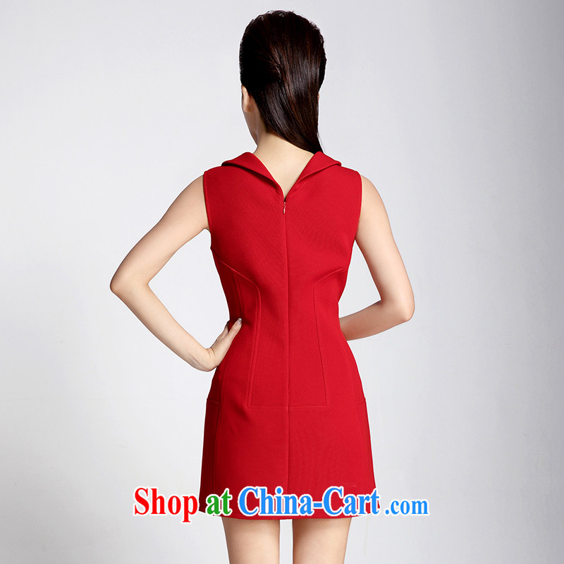 The Mak is the female 2014 winter clothing new mm thick Korean video thin solid-colored sleeveless dresses red 944104684 6 XL, former Yugoslavia, Mak, and shopping on the Internet