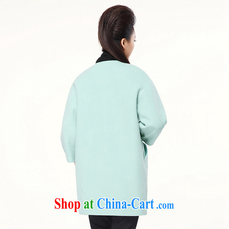 The Mak is the female 2014 winter clothing new thick mm stylish Korean loose the lapel jacket 944187126 green 4 XL, former Yugoslavia, Mak, and shopping on the Internet