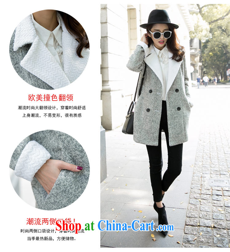 The honey beauty winter clothing new products on the MM, female Korean style graphics thin beauty lapel wool? The coat 9224 flower gray XXL pictures, price, brand platters! Elections are good character, the national distribution, so why buy now enjoy more preferential! Health