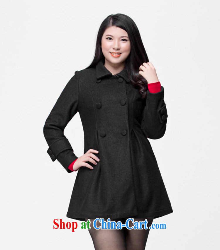 Colorful, larger female 2014 autumn and winter jacket Korean lapel double-Mao jacket? T-shirt girl H 1006 black 5 XL pictures, price, brand platters! Elections are good character, the national distribution, so why buy now enjoy more preferential! Health