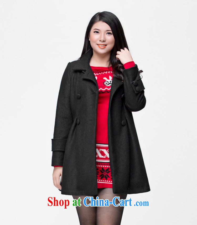 Colorful, larger female 2014 autumn and winter jacket Korean lapel double-Mao jacket? T-shirt girl H 1006 black 5 XL pictures, price, brand platters! Elections are good character, the national distribution, so why buy now enjoy more preferential! Health