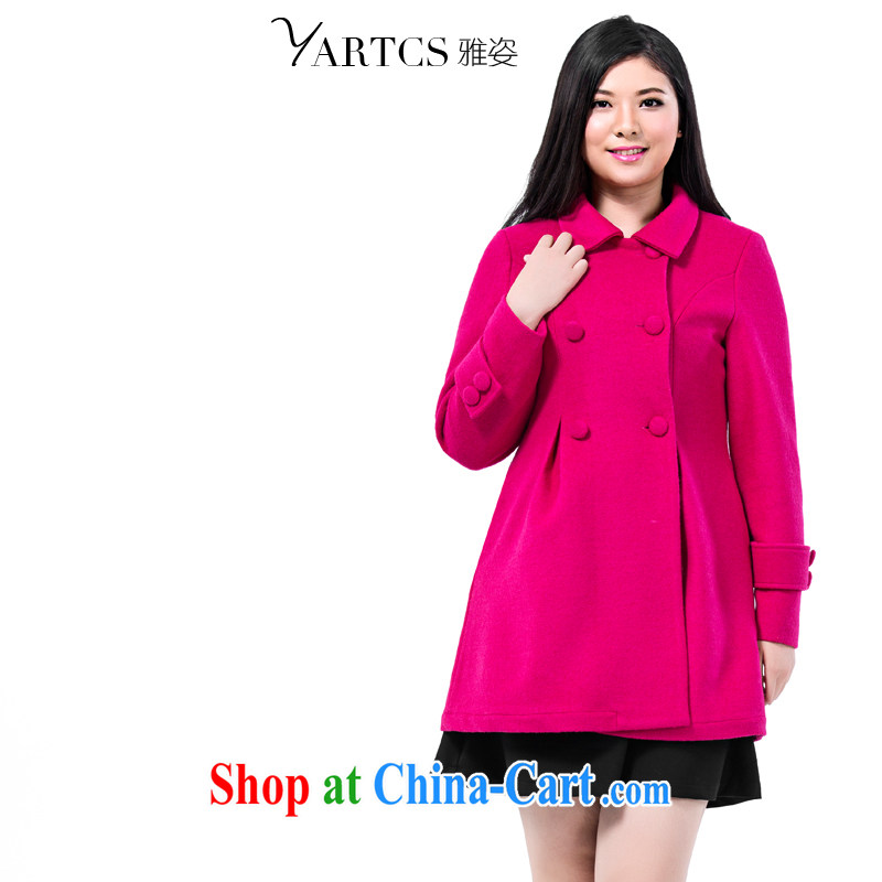 Colorful, larger women 2014 winter jacket Korean lapel double-Mao jacket? T-shirt girl H 1006 black 5 XL, Jacob (yartcs), online shopping